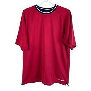 Vintage Reebok Classics‎ Performance T Shirt Mens L Red S/S Polyester Stretch